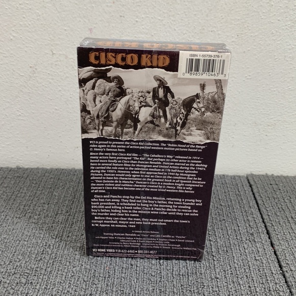 Cisco Kid Daring Caballero 1949 VHS 1994 Western Classics Black & White New - Picture 3 of 9